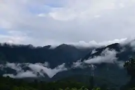 Mountains with low clouds