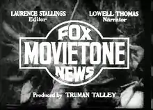 Image 1Title card from a 1935 Fox Movietone News newsreel (from Fox Film)