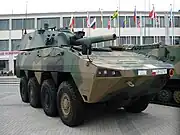 M120 Rak mortar, HSW is producer of turret part, vehicle is from WZM KTO Rosomak type