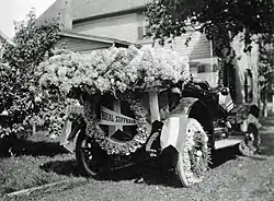 Mrs. Cannon's Equal Suffrage Car, back view