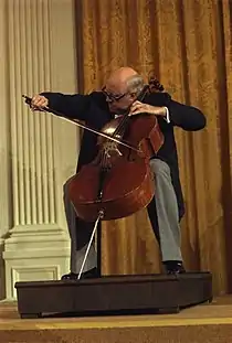 Mstislav Rostropovich, Cellist and conductor.