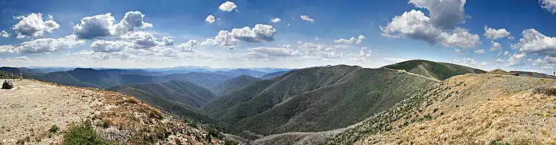 Alpine Range scenery as viewed just past Mt Hotham.