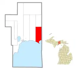 Location within Schoolcraft County