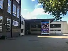 Covered entrance in the shade