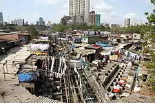 The Dhobi Ghat open air laundry in Mumbai