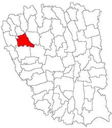 Location in Galați County