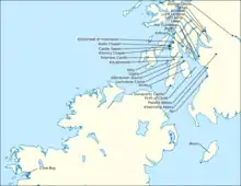 Map of northern Britain and Ireland