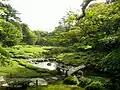 Garden view with bridge in Murin-an