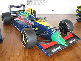 The Larrousse LC89 in the Lamborghini Museum