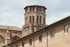 Machicolations, former church of the Augustins, Toulouse