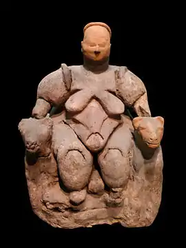 Mother Goddess from Çatalhöyük, frontal view