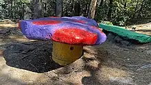 The Mushroom Cap, a stone feature at one end of the "Mushroom Cap Trail"