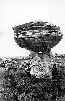 Rock formation at Mushroom Rock State Park, Kansas (1916)