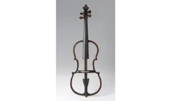 This is a mute violin from the 19th Century. And its on the display in St Cecilia's Hall.