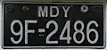 Private vehicle registration plate