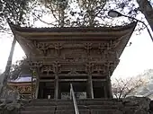 A middle rank, three-bay sanmon at Myōtsū-ji, Fukui prefecture