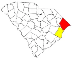 Map of the Myrtle Beach metropolitan area