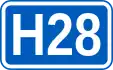 Highway H28 shield}}