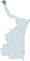 Location of the Municipality of Nuevo Laredo in Tamaulipas