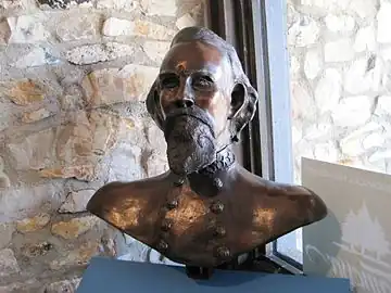 Bronze bust of Forrest at Nathan Bedford Forrest State Park