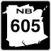 Route 605 marker