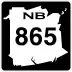 Route 865 marker