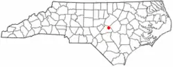 Location in North Carolina