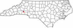 Location of Belwood, North Carolina