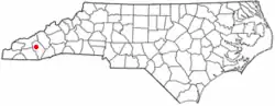 Location in North Carolina