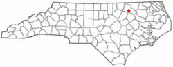 Location of Enfield, North Carolina