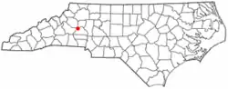 Location in North Carolina