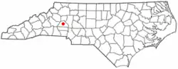 Location of Newton, North Carolina