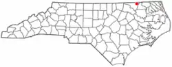 Location of Severn, North Carolina