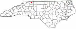 Location of Toast, North Carolina