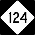 North Carolina Highway 124 marker