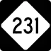 North Carolina Highway 231 marker