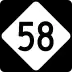 North Carolina Highway 58 marker