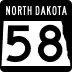 North Dakota Highway 58 marker