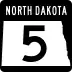 North Dakota Highway 5 marker