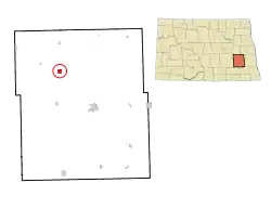 Location of Rogers, North Dakota