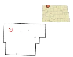 Location of Columbus, North Dakota