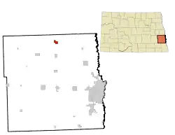 Location of Hunter, North Dakota