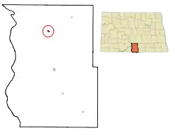 Location of Hazelton, North Dakota