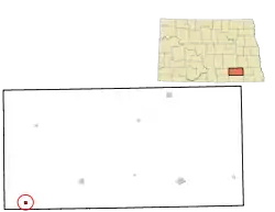 Location of Kulm, North Dakota