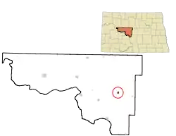 Location of Turtle Lake in North Dakota