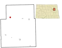 Location of Lakota, North Dakota