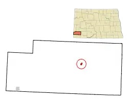 Location of Amidon, North Dakota