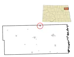 Location of Hoople, North Dakota