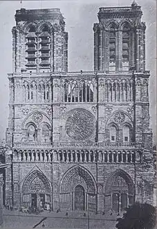 Facade about 1841, pre-restoration