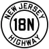 Route 18N marker